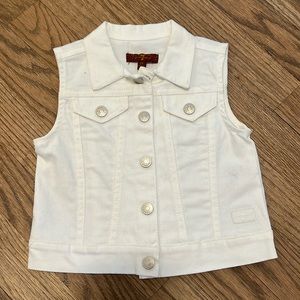 7 For All Mankind 2T white denim vest